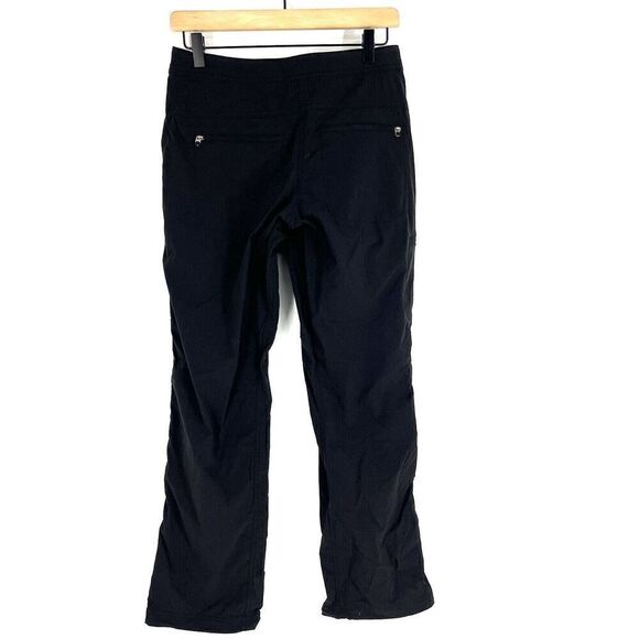LL Bean Pants Size 4 Women Black Water Repellent Comfort Trail Straight Cargo - Picture 5 of 9